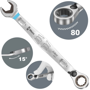 Wera klucz płasko-oczkowy z grzechotką i przełącznikiem 11 mm  Joker 6001
