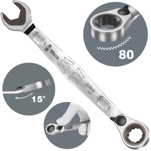 Wera klucz płasko-oczkowy z grzechotką i przełącznikiem 12 mm Joker 6001