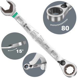 Wera klucz płasko-oczkowy z grzechotką i przełącznikiem 13 mm Joker 6001