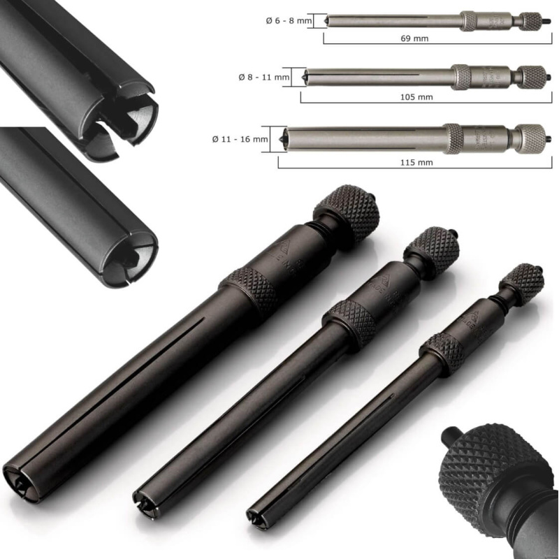 Rennsteig 430 143 zestaw, punktaki centrujące fi 6-8/ 8-11/ 11-16 mm 3 sztuki