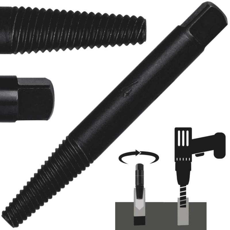 Rennsteig 470 004 3 wykrętak do urwanych śrub M11-M14 spirala, gwint prawy