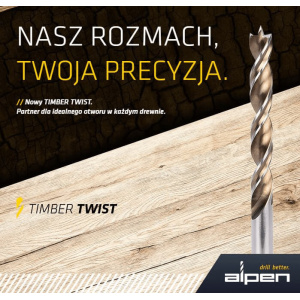 Alpen Timber Twist PTM 8 – wiertła do drewna 3–10 mm HSS | Narzędzia MagMar