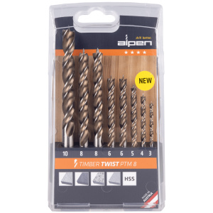 Alpen Timber Twist PTM 8 – wiertła do drewna 3–10 mm HSS | Narzędzia MagMar