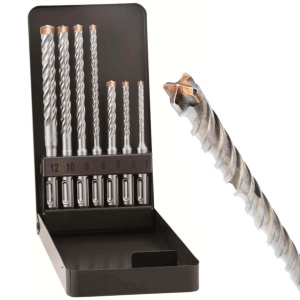 Alpen wiertła do betonu zbrojonego 5 /6/ 8x110 mm 6 /8 /10 /12x160 mm SDS-plus FORCE X 7 sztuk