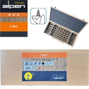 Zestaw wierteł śrubowych do drewna 12–22 x 460 mm Alpen | Narzędzia MagMar