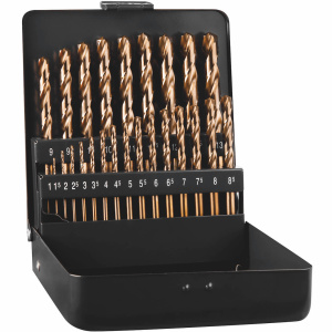 Alpen przemysłowe wiertła kobaltowe do metalu i stali nierdzewnej  1-13 mm HSS-Co Cobalt Grip KM 25 sztuk