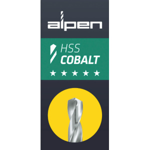 Alpen wiertła kobaltowe do metalu i stali nierdzewnej 1-13 mm DIN 338 HSS-Co Cobalt KM 25 sztuk