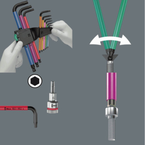 WERA 3950/9 imbus Hex-Plus Multicolour Stainless 1 ze stali nierdzewnej 9 sztuk