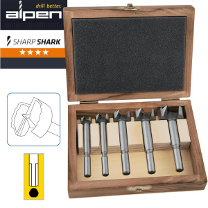 Alpen zestaw wierteł puszkowych SHARP SHARK 15–35 mm, 5 sztuk | Narzędzia MagMar