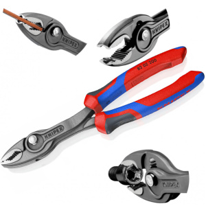 KNIPEX 82 02 200 szczypce zaciskowe przednie TwinGrip Nowy model KNIPEXTEND