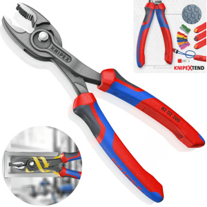 KNIPEX 82 02 200 szczypce zaciskowe przednie TwinGrip Nowy model KNIPEXTEND