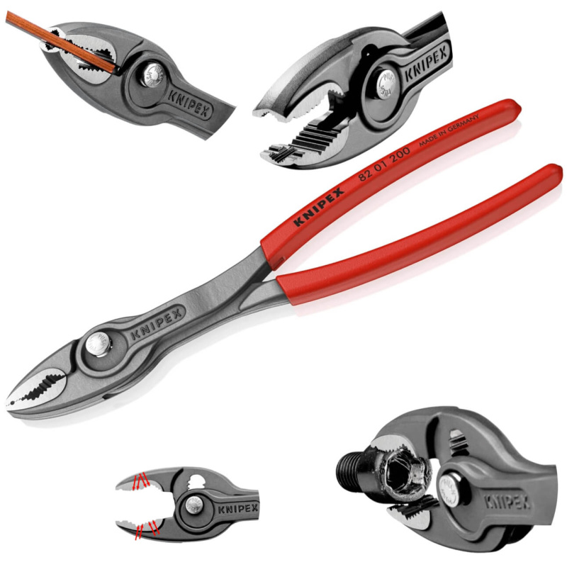 KNIPEX 82 01 200 Szczypce nastawne czołowe TwinGrip®