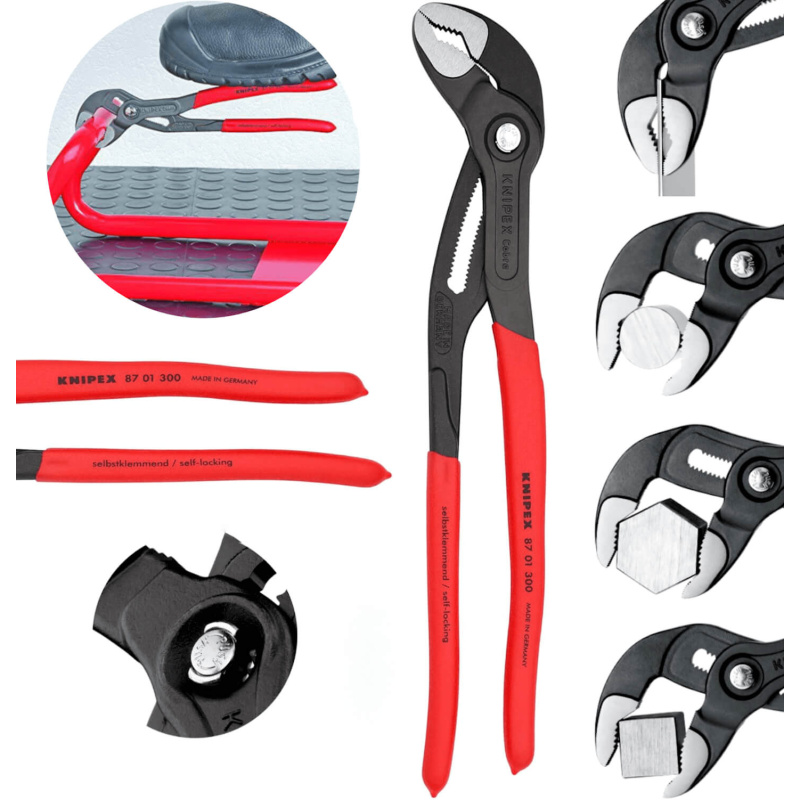 KNIPEX 87 01 300 Cobra® szczypce hydrauliczne nastawne do rur