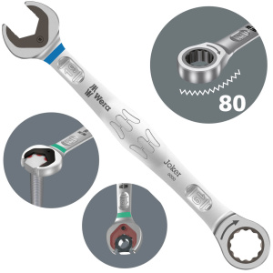 Wera klucz płasko-oczkowy z grzechotką 19 mm Joker 6000